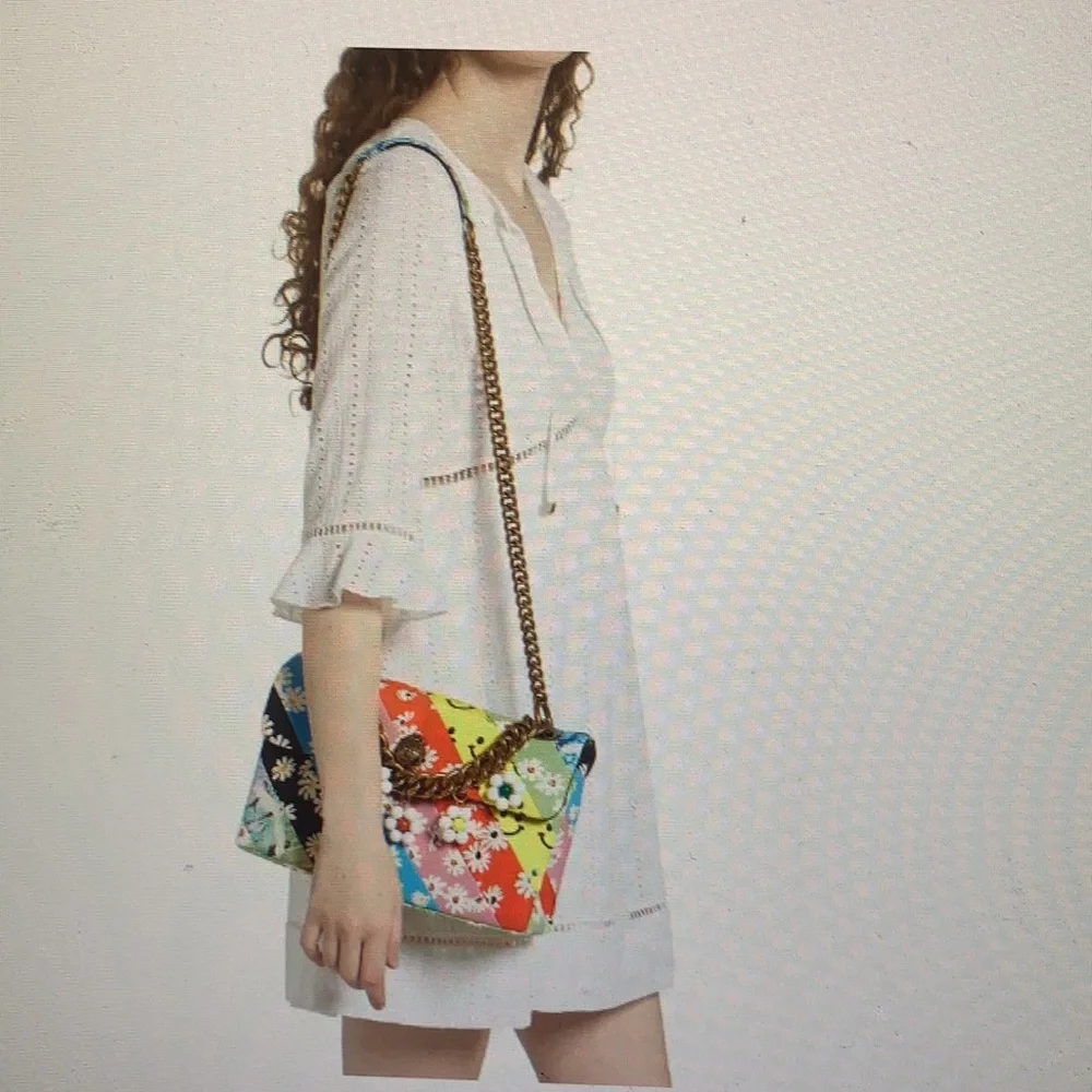 KURT GEIGER LONDON FLORAL RAINBOW SMILEY B… - Picture 4 of 16